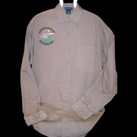 L/S Woven Khaki Denim w/MSPA Logo embroidered on the crest $40.00