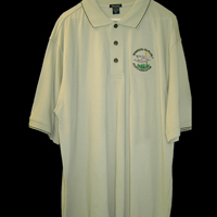 Cream 100% cotton golfshirt